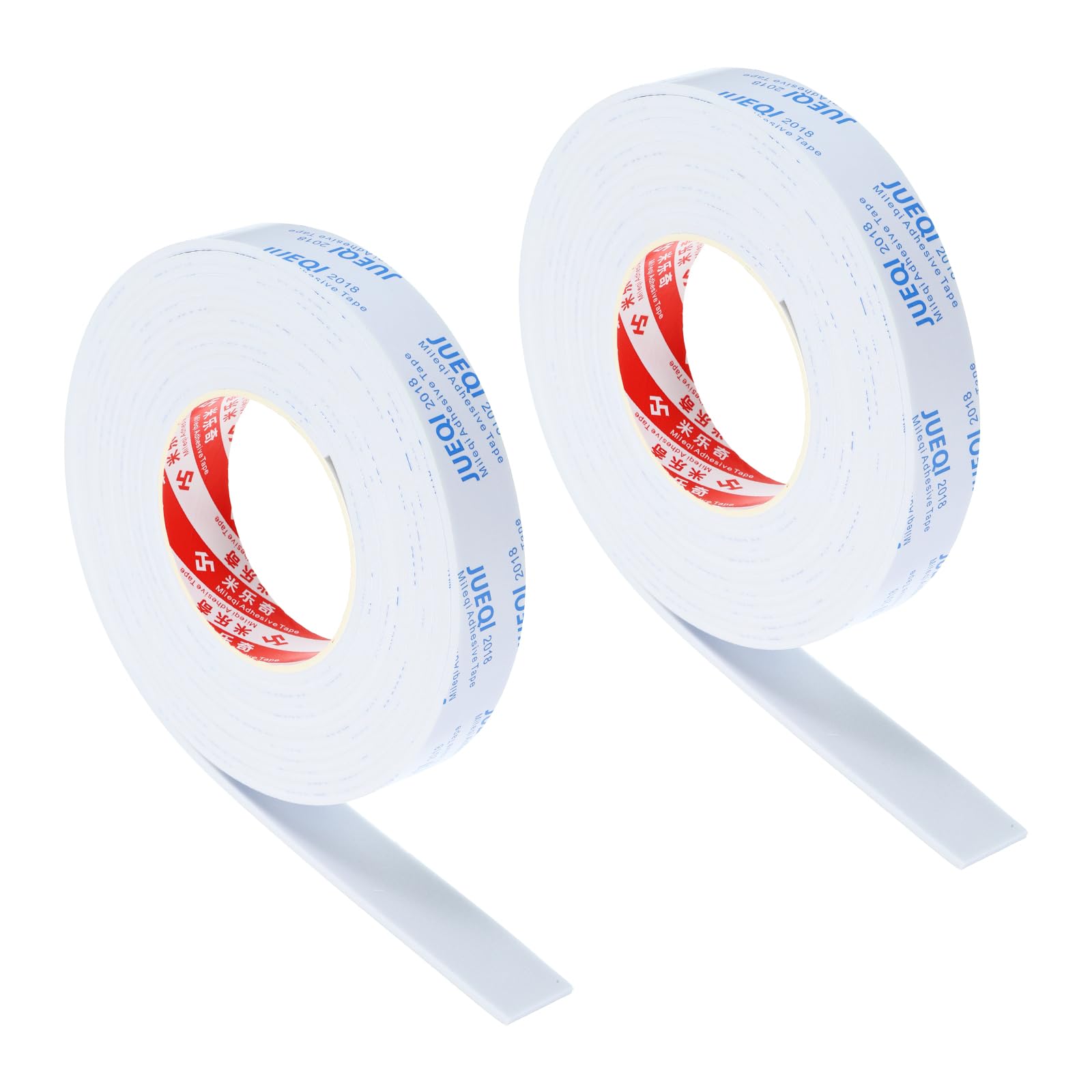 PATIKIL 1" W x 1/8" T x 16.4Ft EVA Single Sided Foam Tape, 2Pcs Multipurpose Sealing Strip Foam Waterproof Weather Stripping Foam Sealing Foam Strips with Adhesive for Door, White