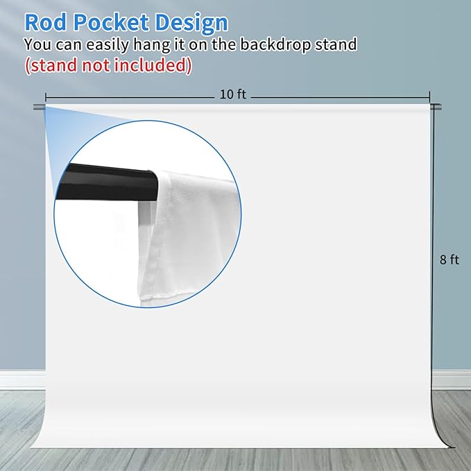 Fondo Fotográfico Blanco Hemmotop 10x8 pies miniatura 6