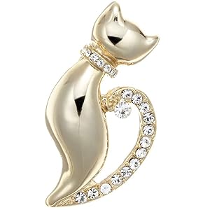 Amazon | アクセサリーショップピエナ 猫のブローチ ピン
