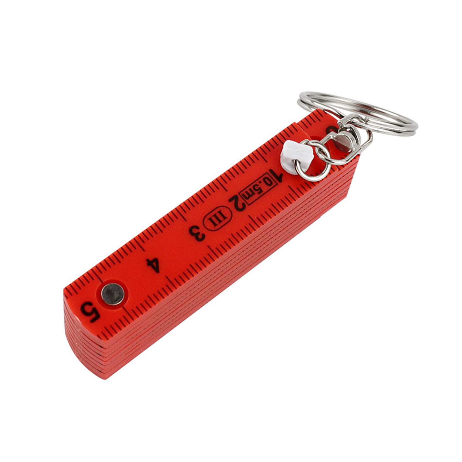 Gtylf Red Foldable 0.5M Abs Ruler With Dual-Scale Markings For Crafting, Construction & Engineering Projects Portable Abs Measuring Ruler