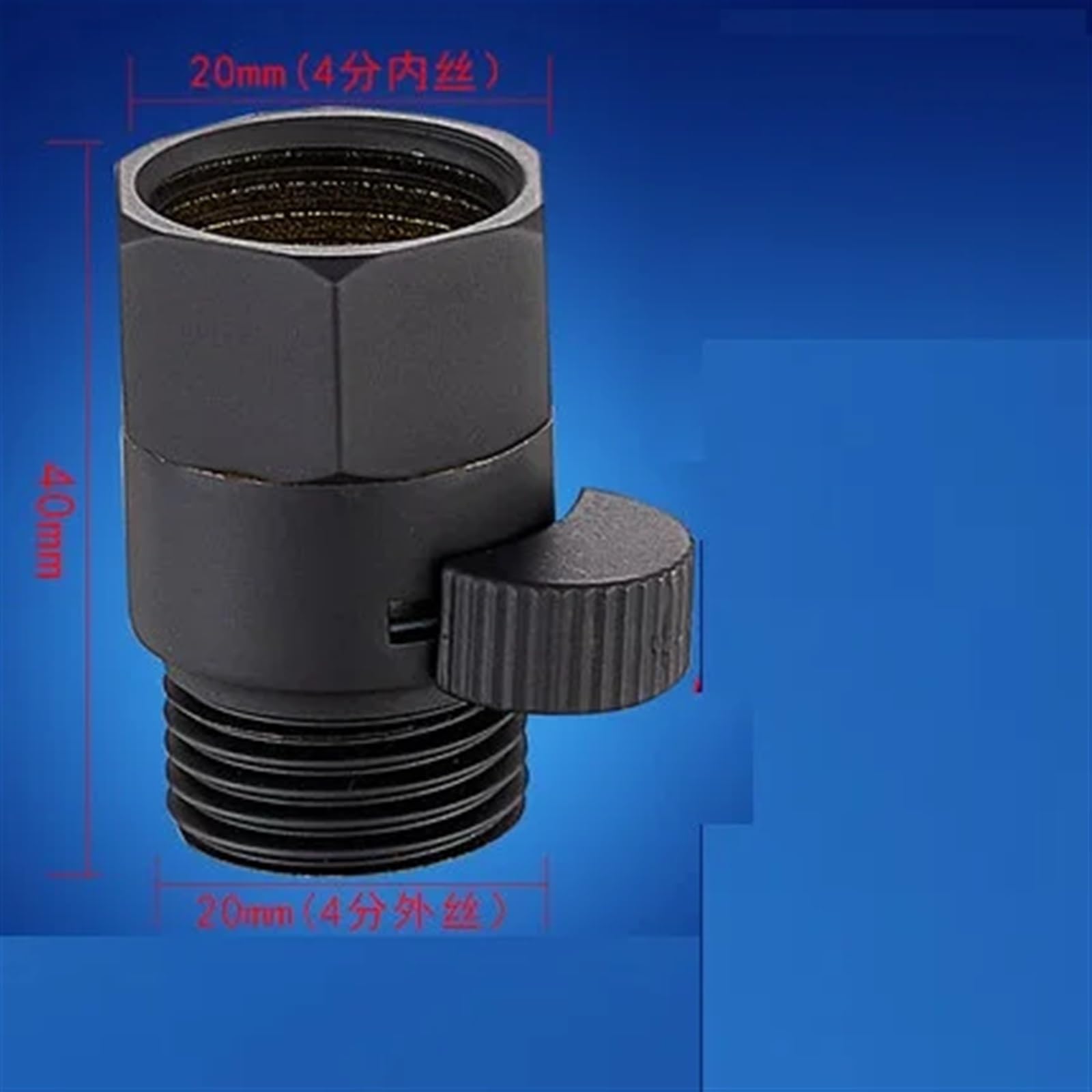 Válvula de control de flujo G1/2 negra para optimizar tu ducha de mano diaria