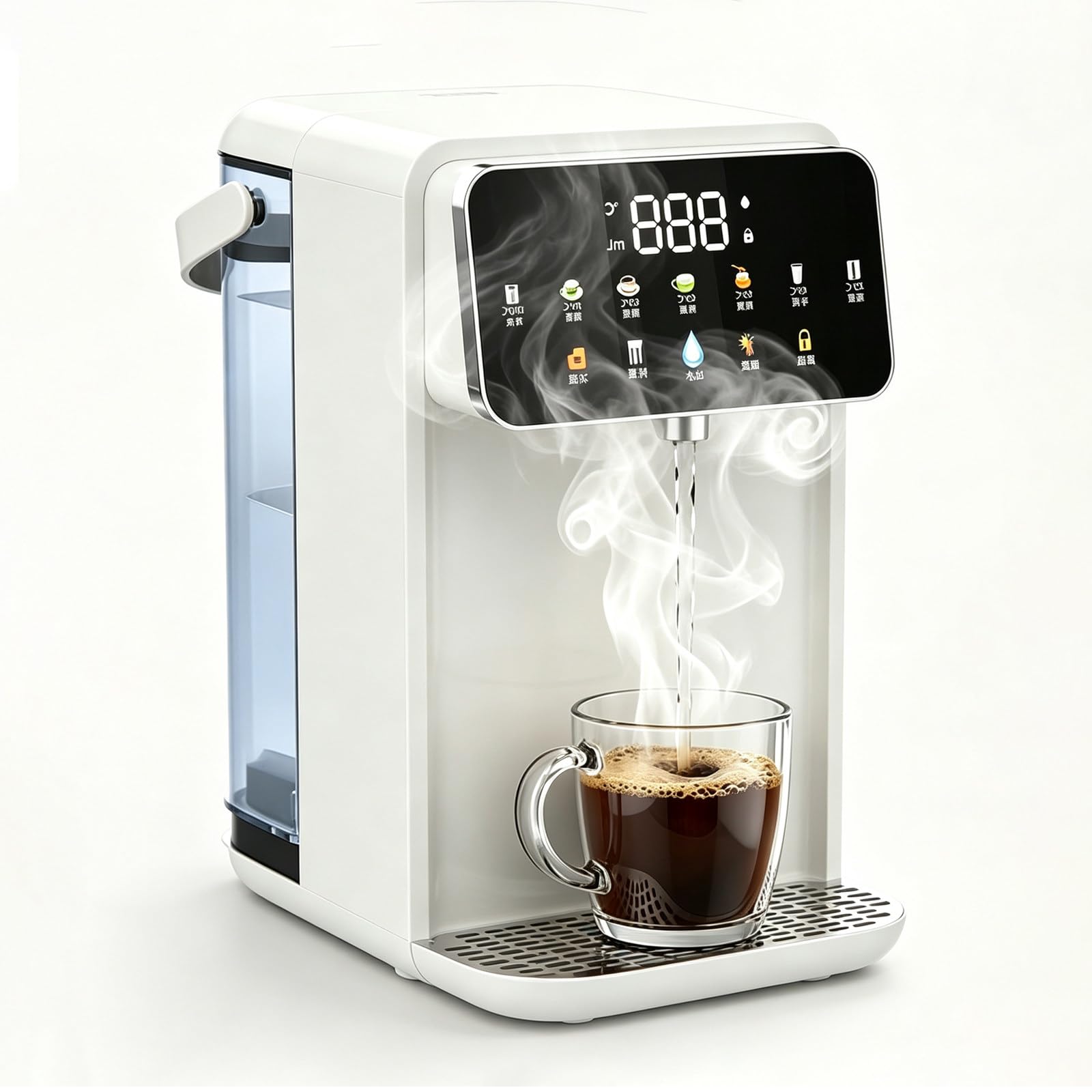 3,5L Ekspresowy Podgrzewacz Wody Blatowy, 6 Temperatur I 8 Ilości White+BlackScreen