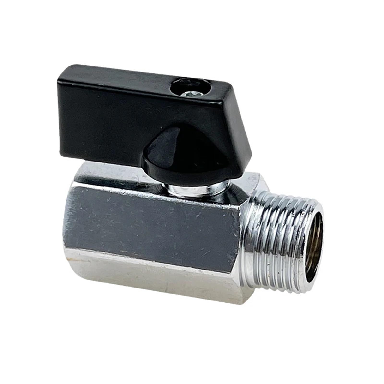 Brass Ball Valve 1/8" 1/4" 3/8" 1/2" BSP Threaded Mini Male to Female air Compressor Water Gas and Oil Shut-Off(Double Inner)
