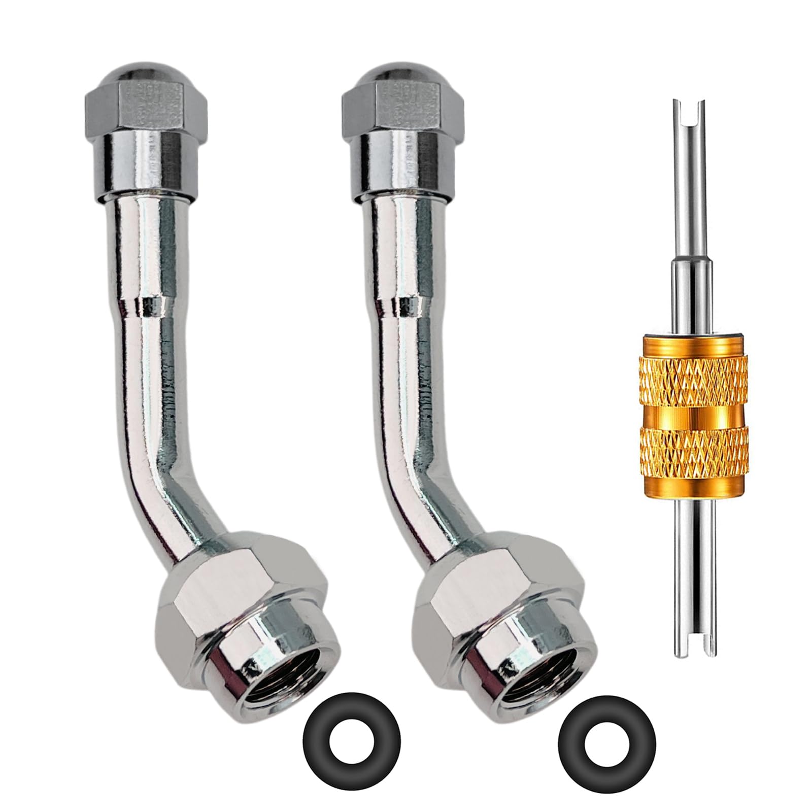 JNNJ 2 Pièces Adaptateur De Tige De Valve, Extension Tige Pneu Valve Pneu Adaptateur