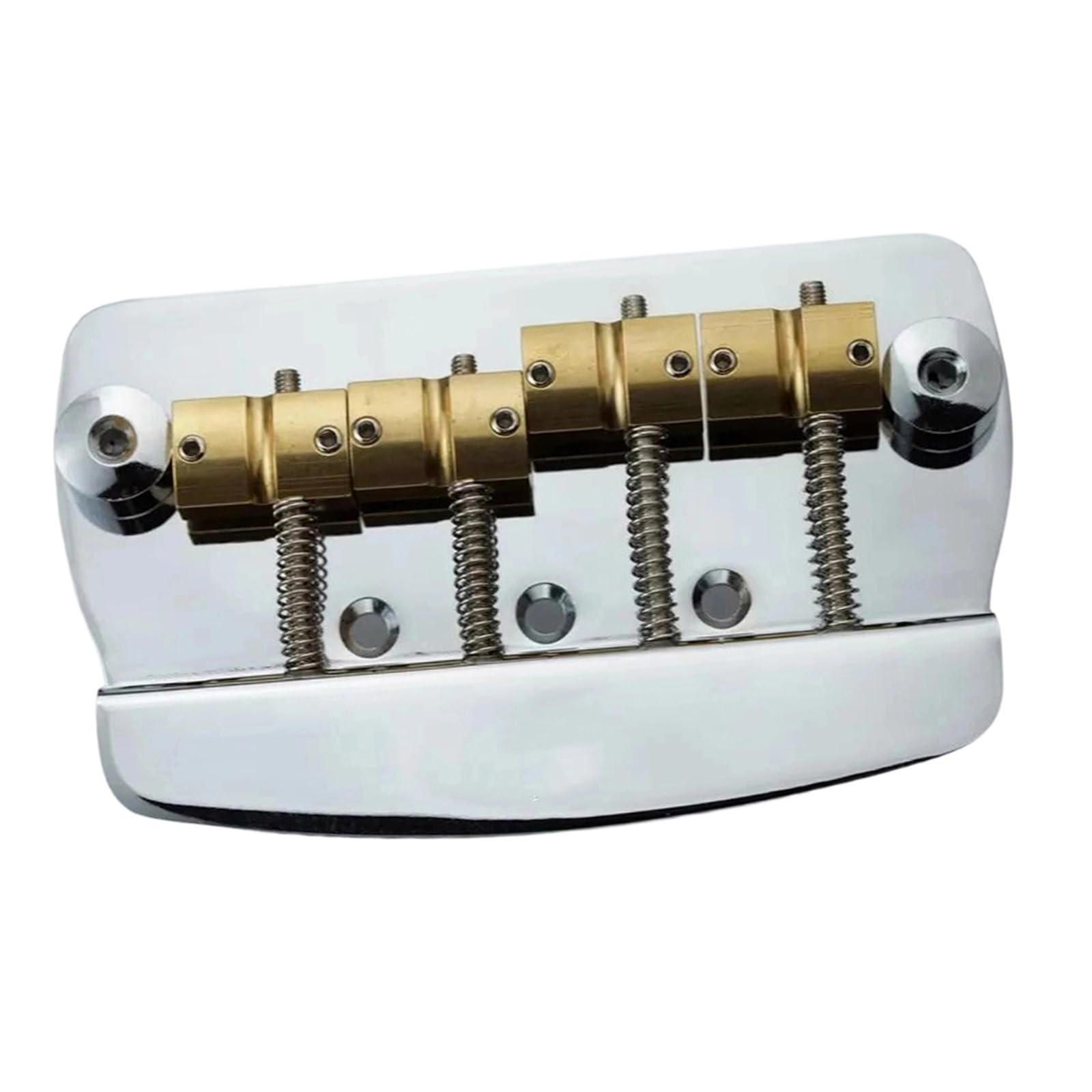 Miłośnicy Muzyki Mostek Gitarowy Części Zamienne Do Mosiężnego Mostka Basowego 4/5 Strunowego Z Twardym Ogonem(4 String CR)