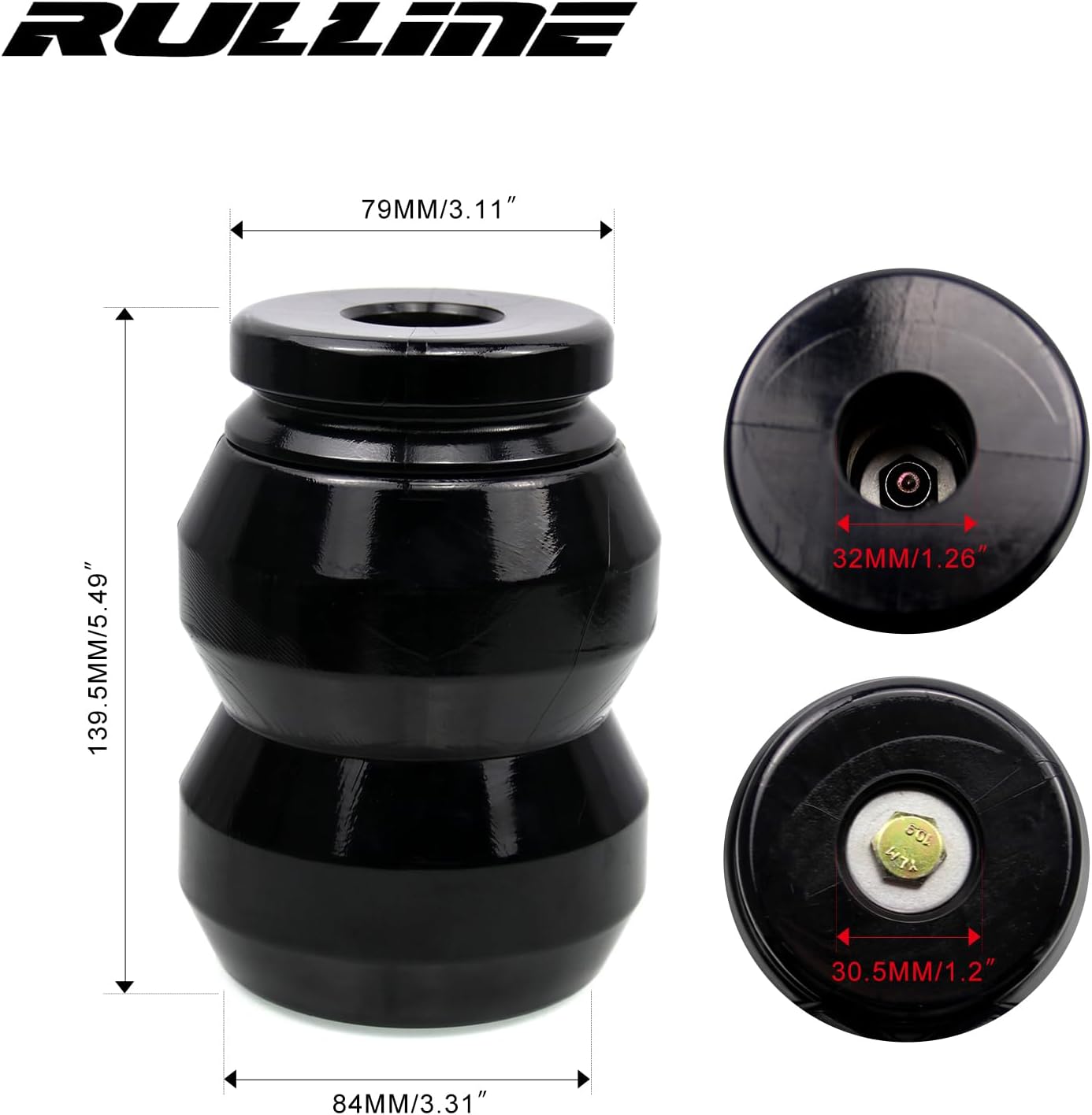 RULLINE DR1500DQ Ram 1500 Heavy-Duty Helper Spring Kit | 2009-2021 2WD/4WD Models | 8600 lbs Load Capacity - Truck Suspension Upgrade with Reinforced Rubber Springs