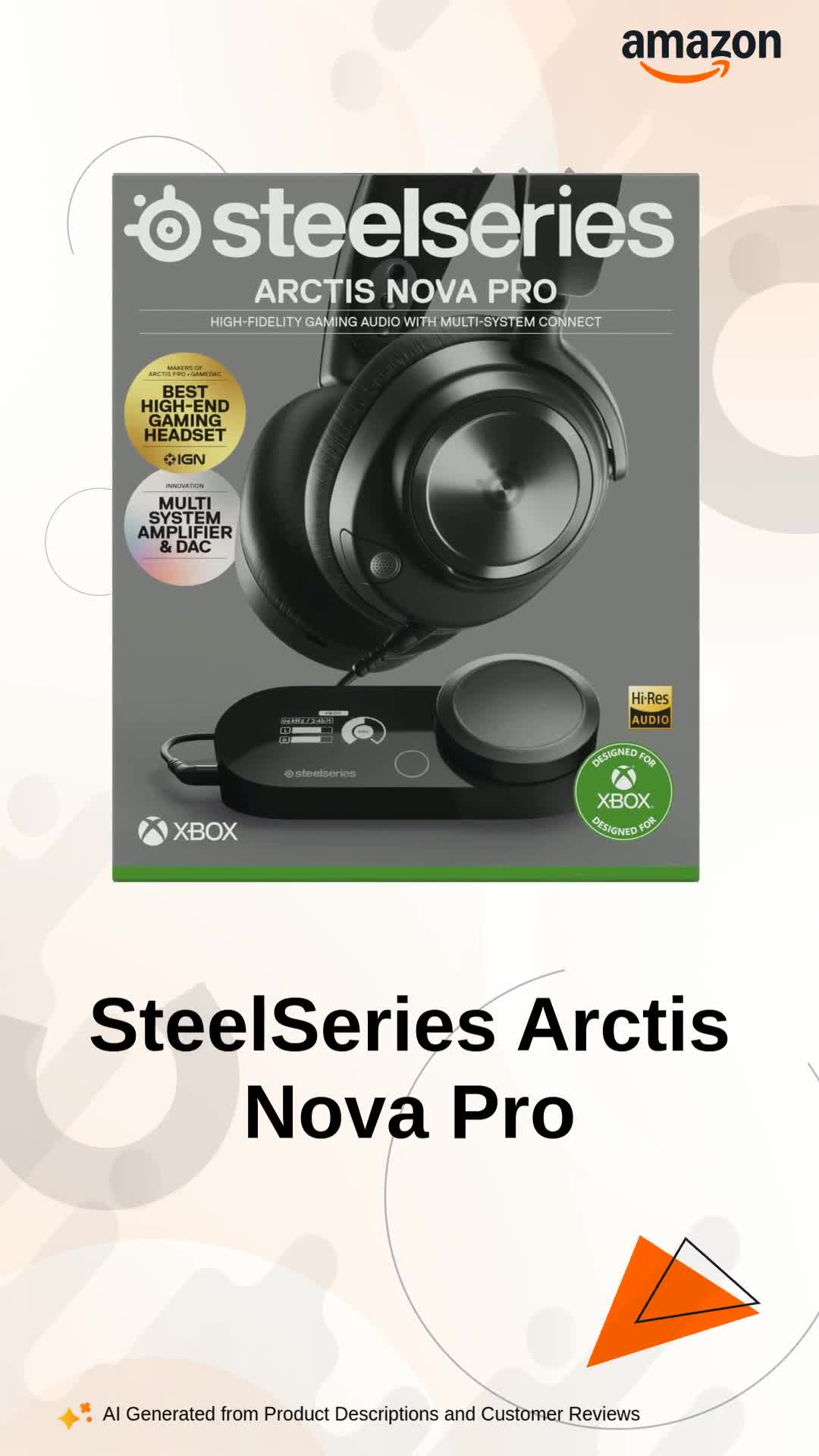 SteelSeries New Arctis Nova Pro Xbox-Multi-System Wired Gaming On