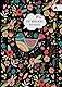 Vocabulary Notebook: B6 Notebook 2 Columns Small with A-Z Alphabetical Tabs Printed | Folk Bird and Floral Design Black