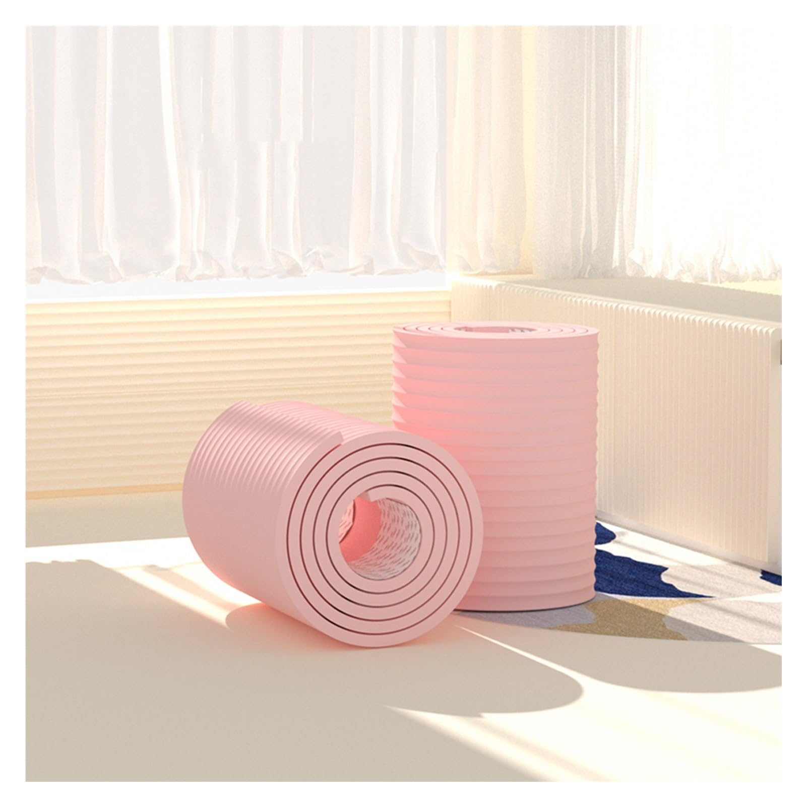 Protecteur de bord extra-large en mousse souple et douce couleur rose de 5m