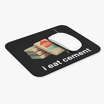 Funny I Eat Cement Cat Cursed Mouse Pad Non-Slip Gaming Mouse Pad