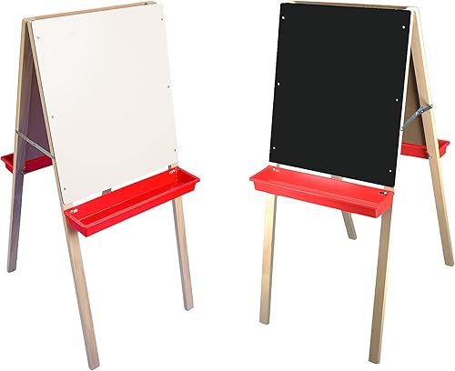 Miniatura 2 de Flipside Productos - Crestline Products Caballete doble para niños 44 pulgadas de alto x 19 pulgadas de ancho, tiza negraborrado en seco blanco