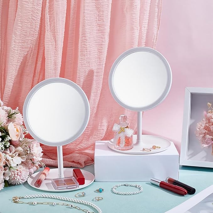 10 Espejos de Maquillaje INTERWARM con Bandeja, Blanco miniatura 5