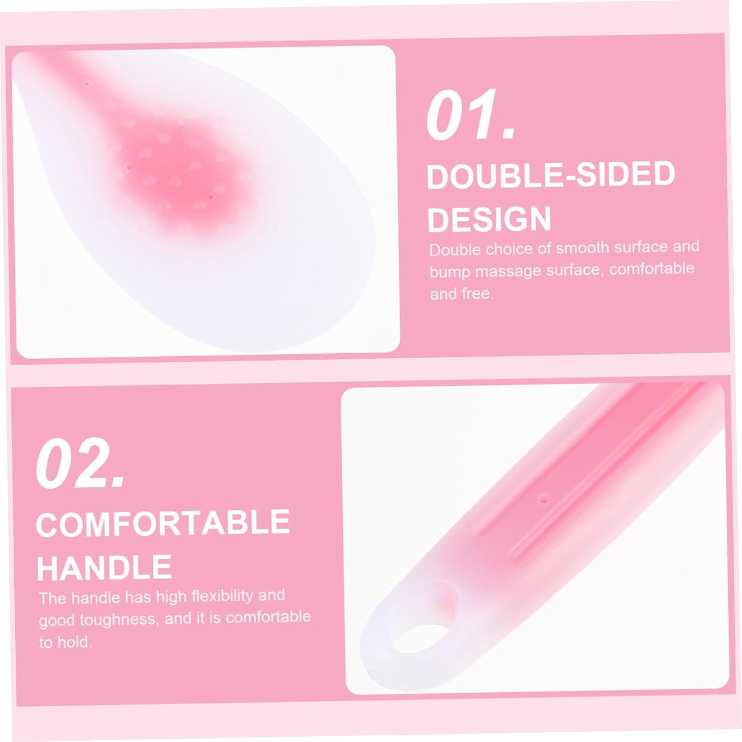 Silicone Meridian Massage Pat Flexible Body Care Tool for Neck Back Shoulder Red Extended Acupoint Meridian Beating Stick with Hanging Food Grade Safe Material
