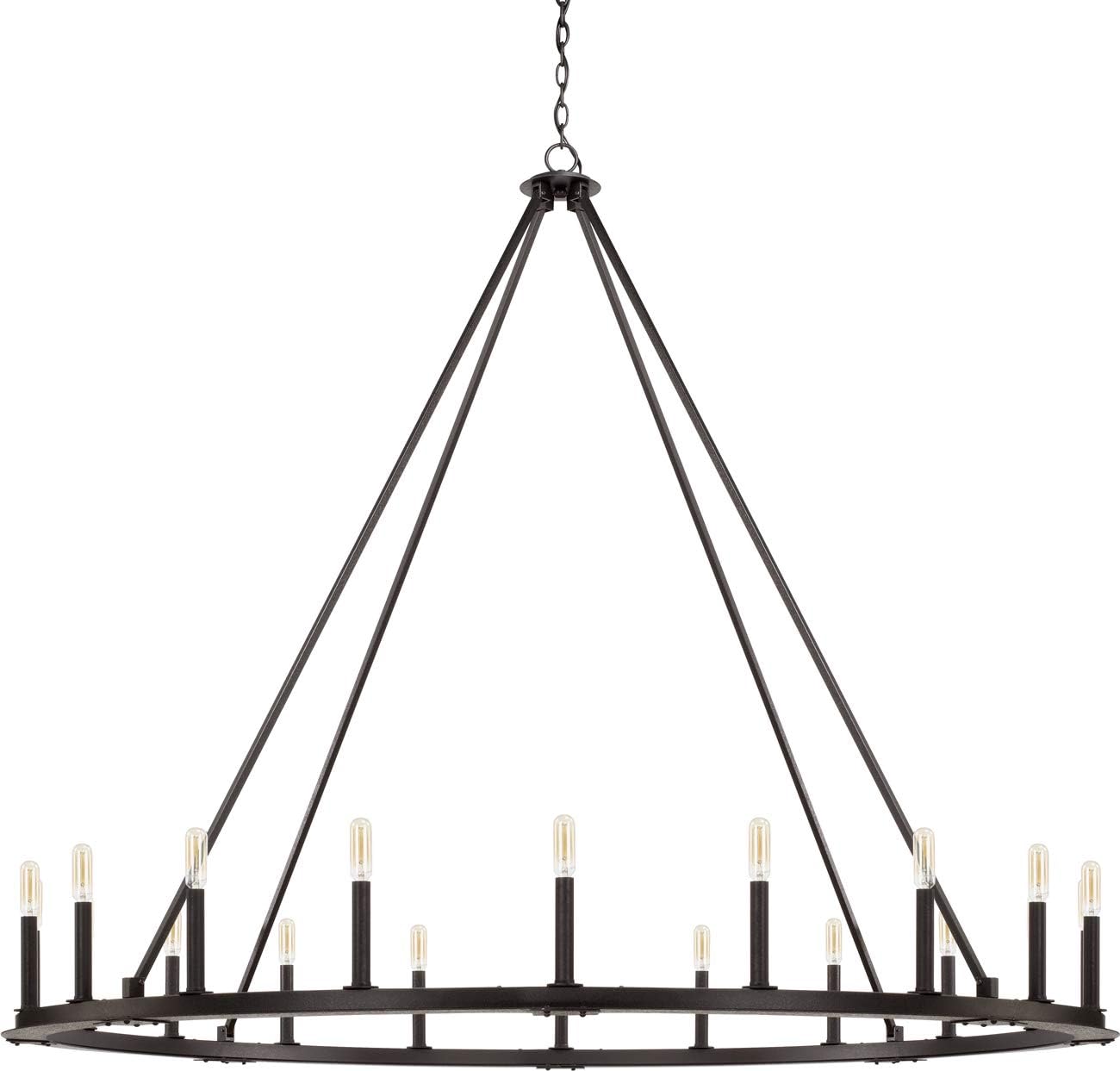 Capital 4913BI Pearson Chandelier, 20-Light 1200 Total Watts, Black Iron