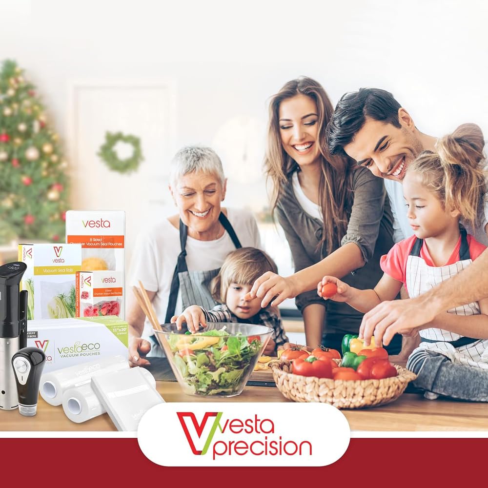 Vesta Precision Termocirculador Profesional Imersa Expert SV320 para Cocinar a Baja Temperatura | Incluye App de Control Wi-Fi y Temporizador | Máquina de Cocción al Vacío Color Negro