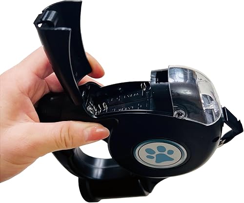 Miniatura 9 de JEBBLAS Correas retráctiles mejoradas para perros con linterna y dispensador de bolsas de residuos, correa automática 3 en 1 para pasear perros con