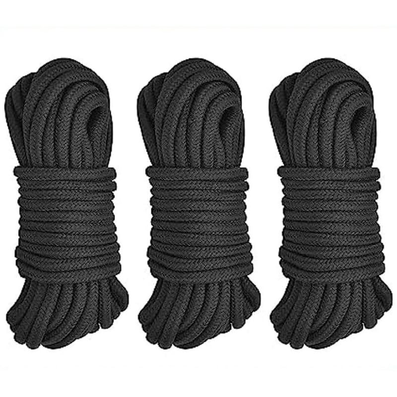Cuerdas trenzadas negras para mantenerte en forma en espacios reducidos