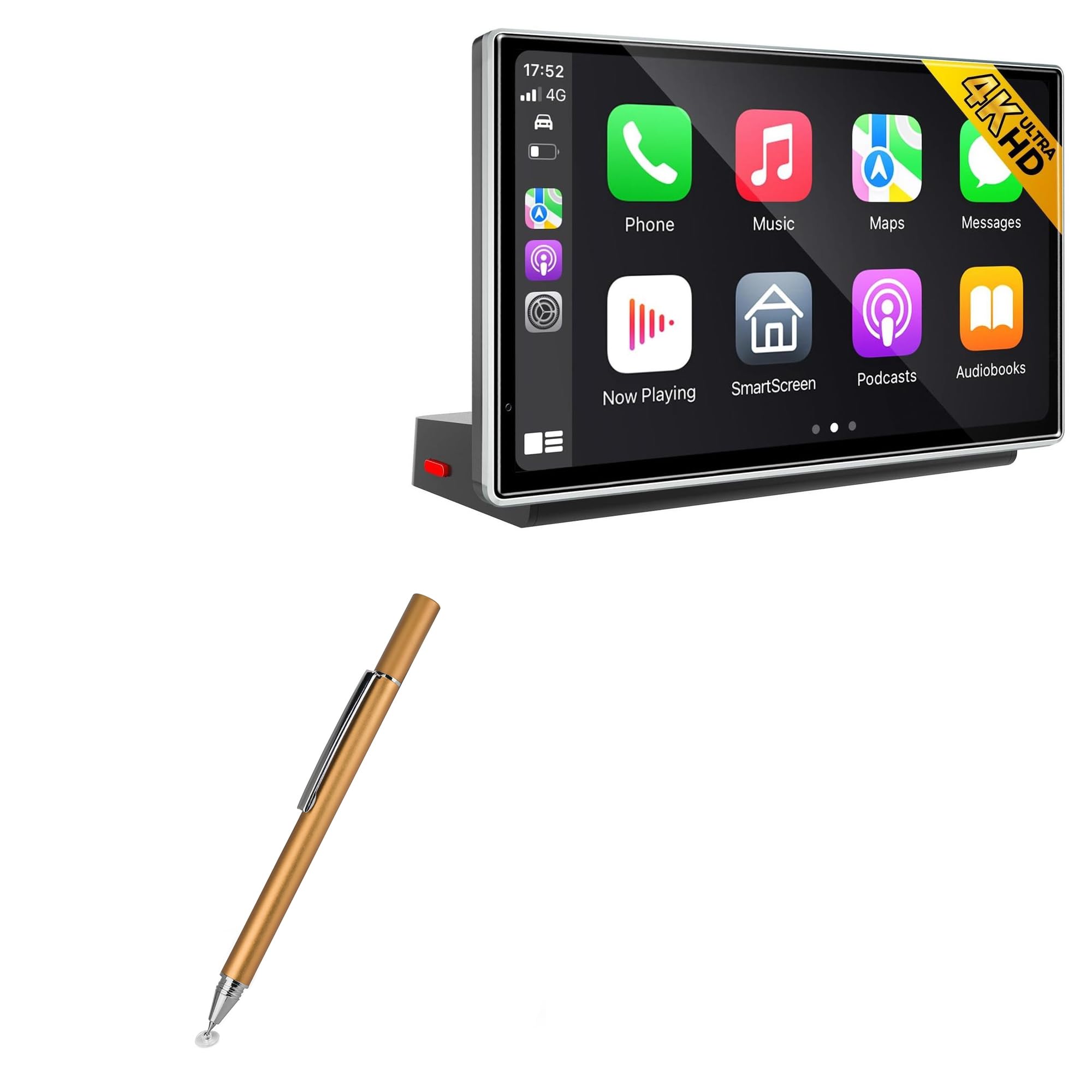 BoxWave Stylus Pen Compatible with JATAZA Wireless Apple CarPlay Android Auto Screen (10.26 in) - FineTouch Capacitive Stylus, Super Precise Stylus Pen - Champagne Gold