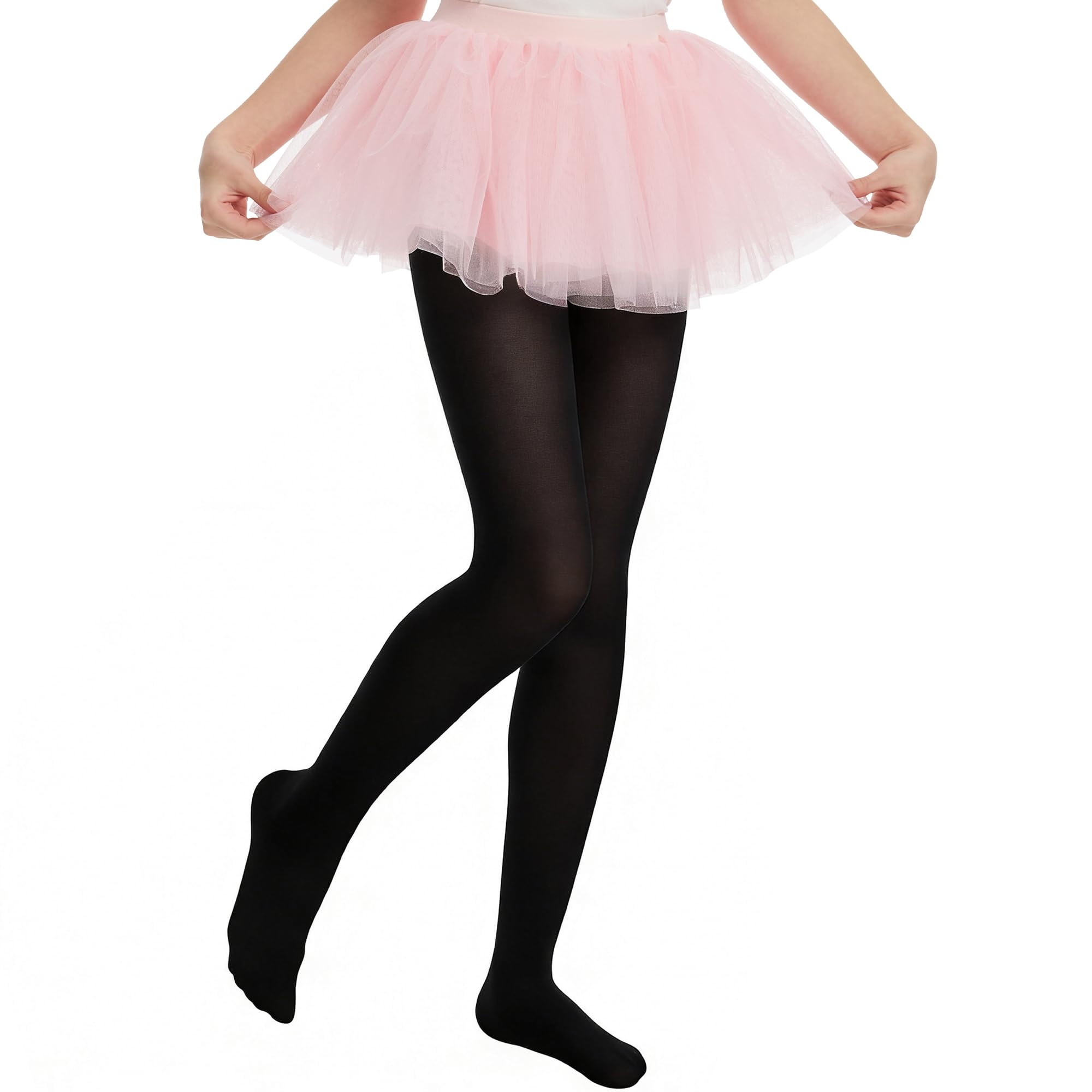 HIPOWER Strumpfhose Mädchen 40 DEN Kinder Feinstrumpfhose Tanzstrumpfhose Ballettstrumpfhose Atmungsaktiv Blickdicht