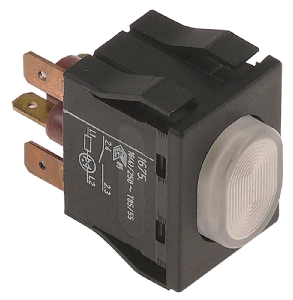 Pulsador para Sammic SL-350B, SL-550B, SL-550BP, SL-290B, Jemi GS-83M, GS-83H, GS-102, A-2460-T, A-2160 para lavavajillas, color blanco