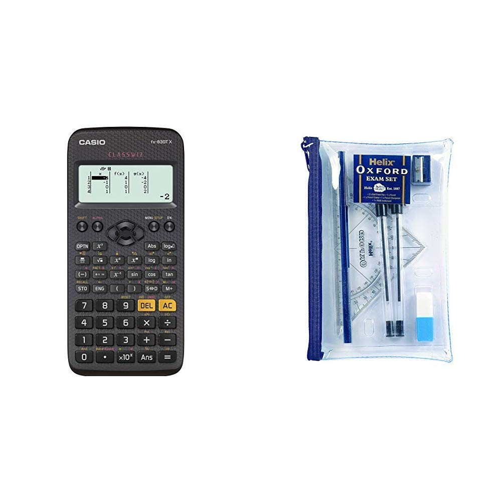 Casio fx-83GTX  Scientific   Calculator , Black &Helix Oxford Exam Kit