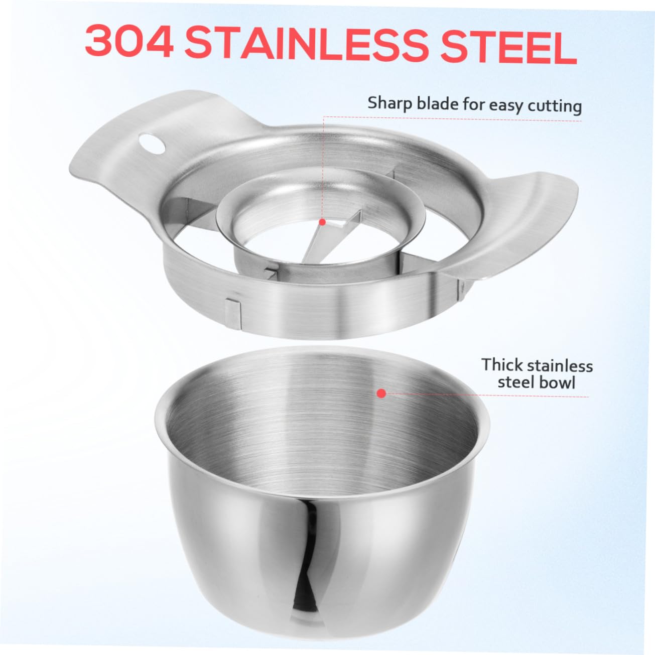 TOYANDONA Set Pelapatate Melograno in Acciaio Inox 304 Ciotola e Martello in Legno, Sgranatrice Manuale per Frutta Facile da Usare, Utensile Cucina per Rimozione Semi Melograno Domestico