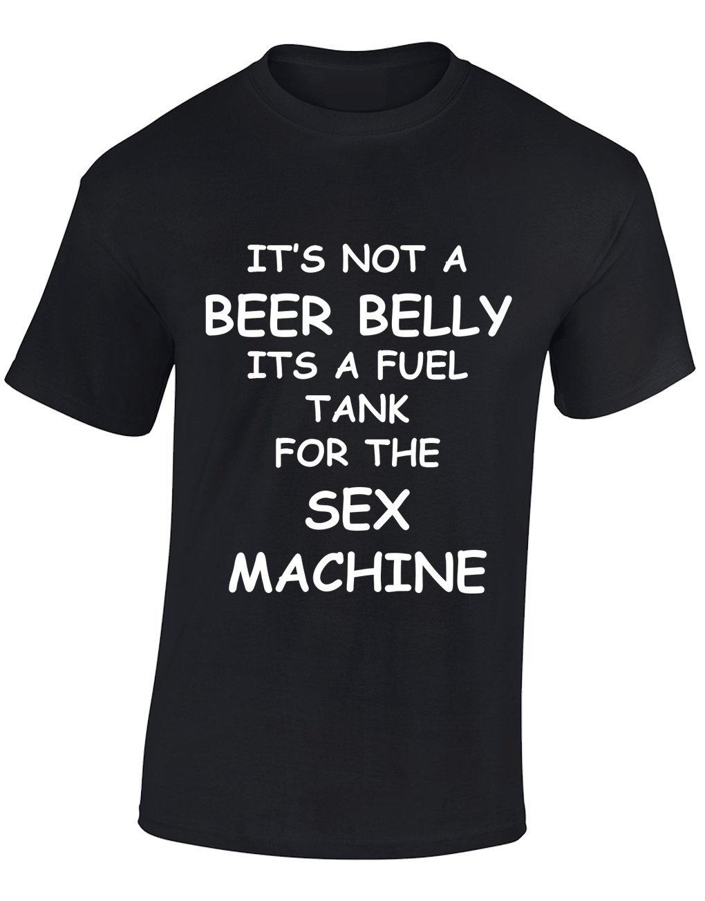 Crown Designs Men's Black Its Not A Beer Belly Funny Cool For & Teenagers T-Shirts Tops - /Xx-Large
