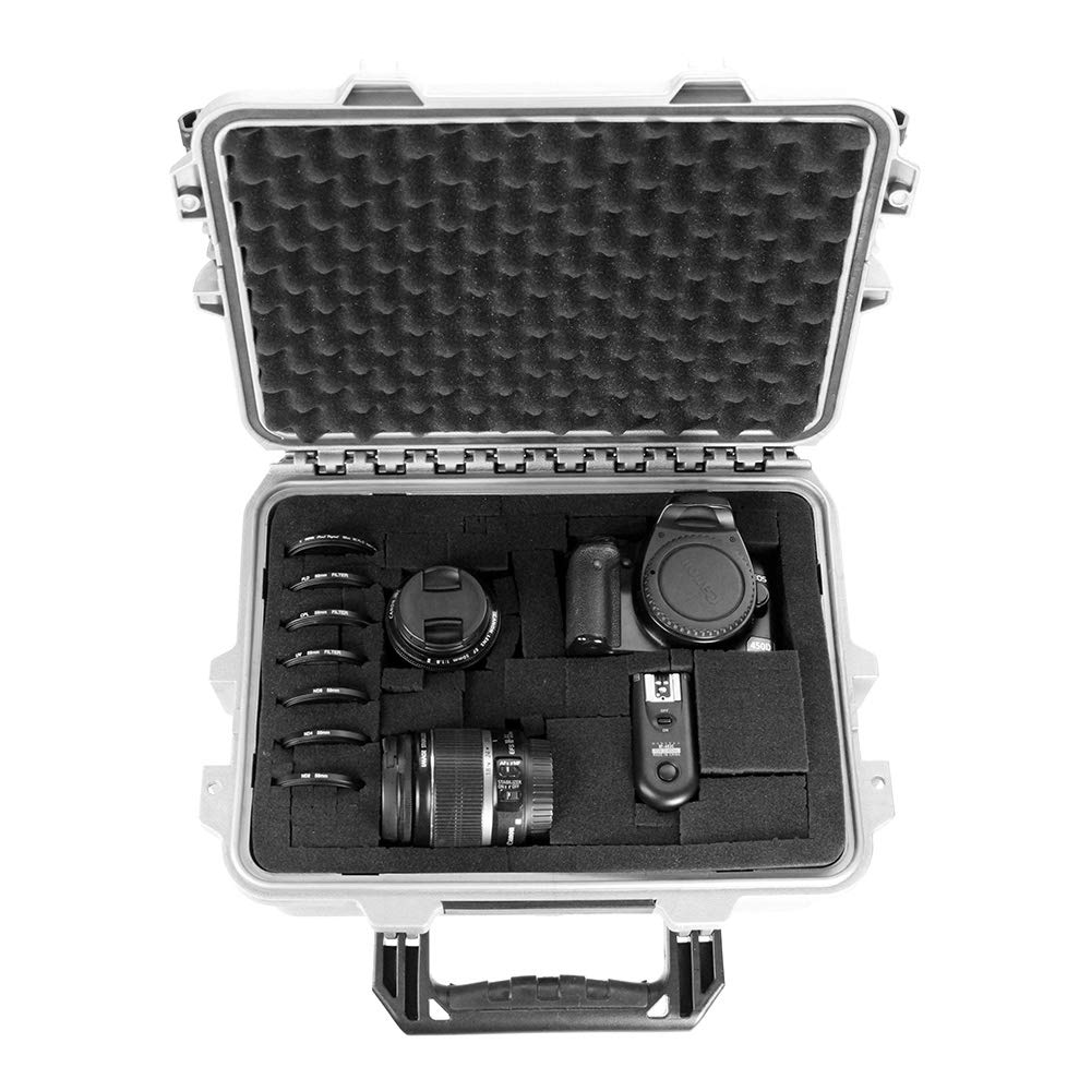 Rottner Waffentransportbox Gun Case mobile, Schnappverschluss, Grau, BxH 395x148 mm, geeignet für 2 Kurzwaffen, Munition, Zubehör