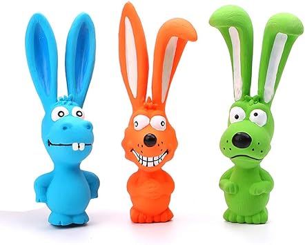Amazon いたずらな犬のおもちゃ かわいいウサギ 犬のための鳴るラテックスおもちゃ 面白い歯が生える Ytb 噛むおもちゃ 通販