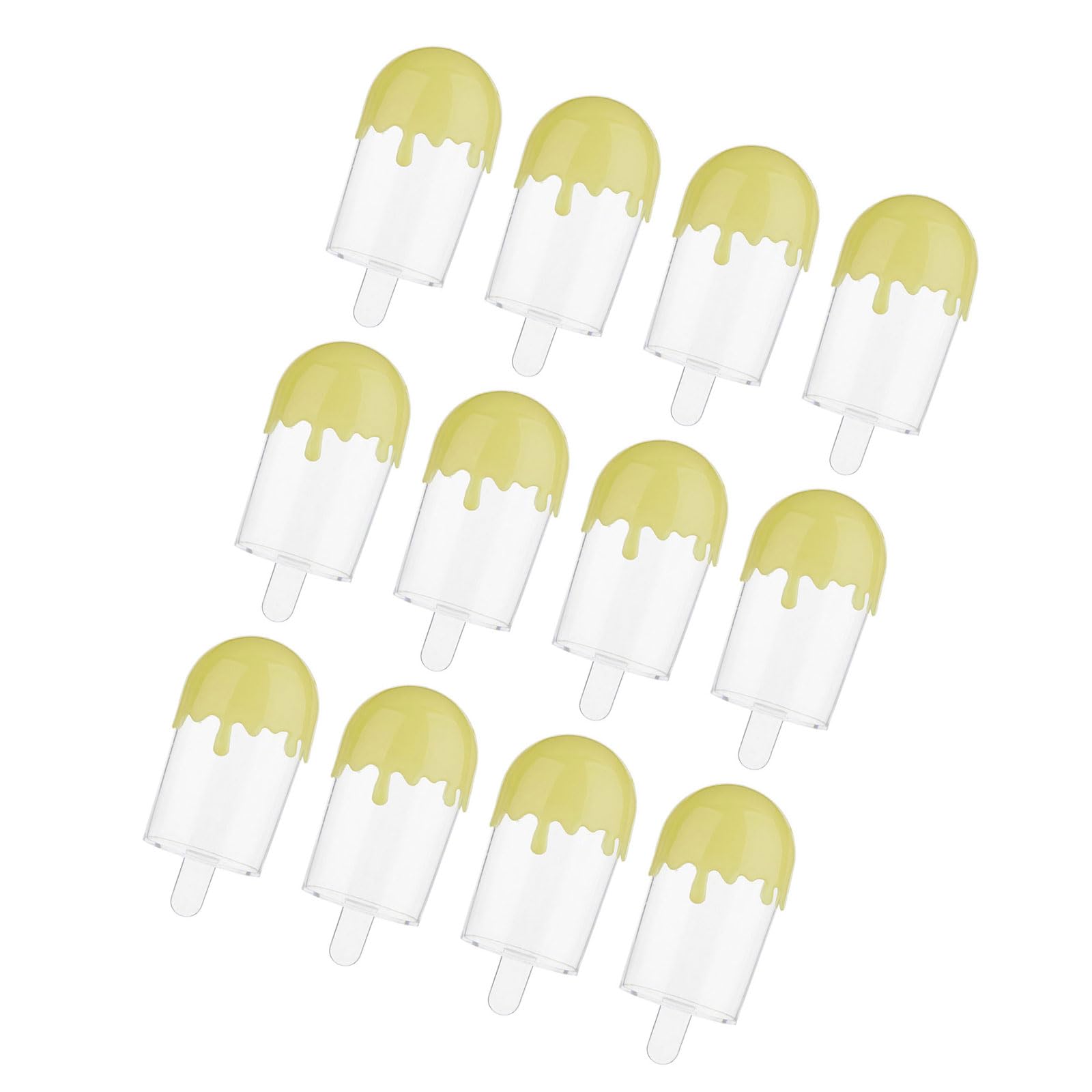 Buxuaaaa Yellow Of 12 Creative Candy Boxes For Birthdays Weddings Transparents Sweets Holders Clear Snacks Containers Home Candy Organization Solution