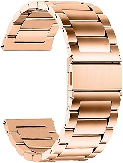 OcioDual Correa Metálica de Reloj, Pulsera Reloj de Acero Inoxidable 14mm 16mm 18mm 19mm 20mm 22mm 24mm para Smartwatch, reloj tradicional o inteligente