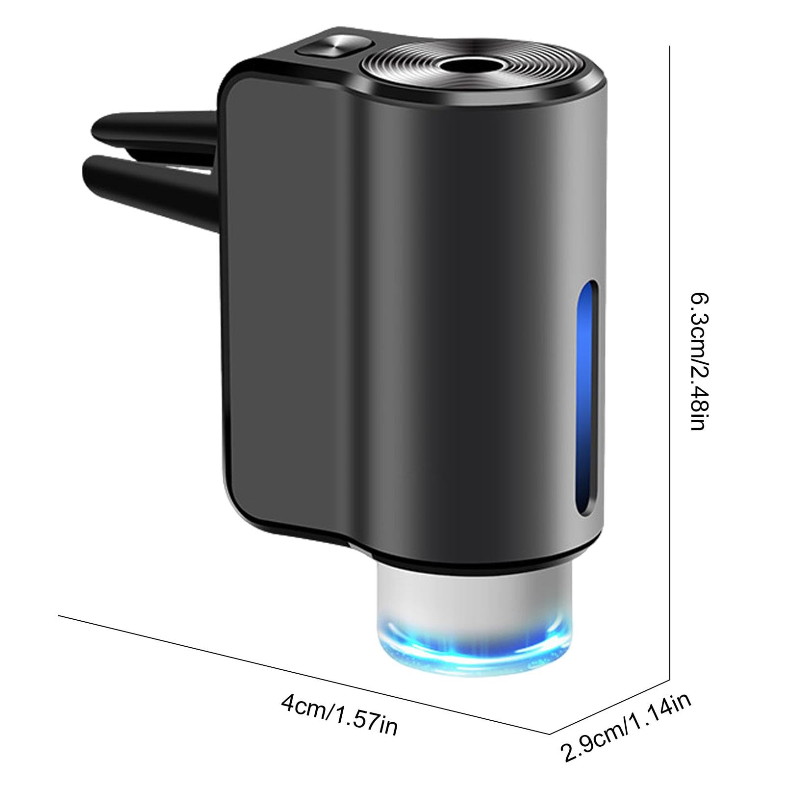 Diffusore di olio intelligente con clip, deodorante per ambienti auto, design a tre modalità
