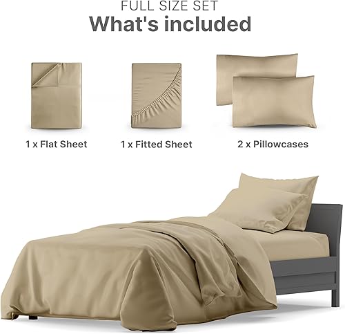 Miniatura 3 de Juego de sábanas de 1000 hilos, sábanas 100% algodón, más suaves que el algodón egipcio, juego completo de 4 piezas, tejido satén suave, ropa de