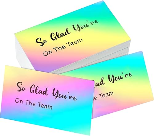 Miniatura 1 de 200 tarjetas de agradecimiento holográficas para empleados, tarjetas de bienvenida de agradecimiento al personal, regalos de agradecimiento para