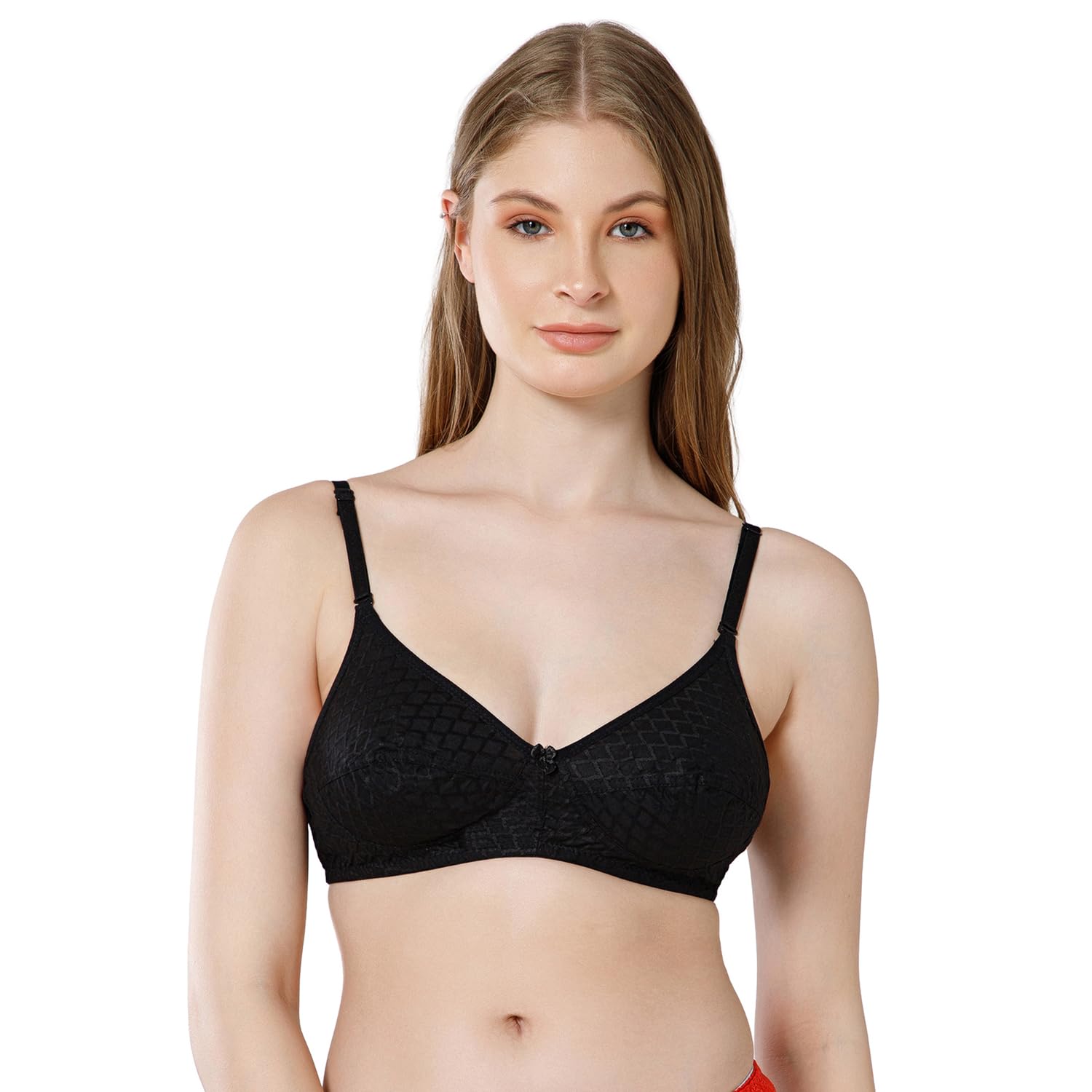 bodycare Women Cotton Bra with Embroidery – Breathable, Lightweight,Full Coverage,Wire-Free,Transparent Straps1510-picture-27