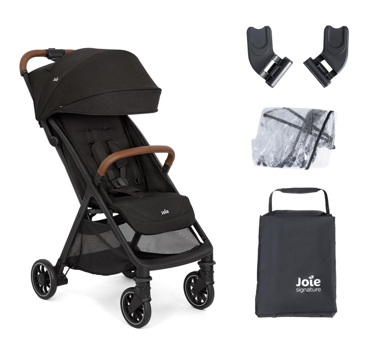 Joie pact™ pro passeggino – chiusura compatta ultraleggera, compatibile con sistema da viaggio, borsa inclusa – dalla nascita ai 4 anni (0–22 kg), shale