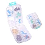 Zuihug 1Pack Travel Pill Organizer - 10 Compartments Pill Case, Compact and Portable Pill Box, Perfect for On-The-Go Storage, Pill Holder for Purse White