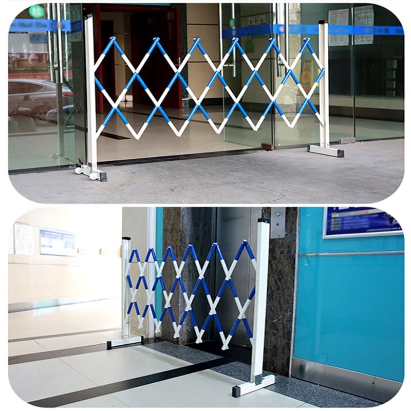 Cancello di Sicurezza Pieghevole con rotelle, barricata Industriale Flessibile espandibile, Recinzione di Sicurezza Mobile Portatile per vialetti d'accesso per ，Blue 3.9x6.6in/1.2x2m