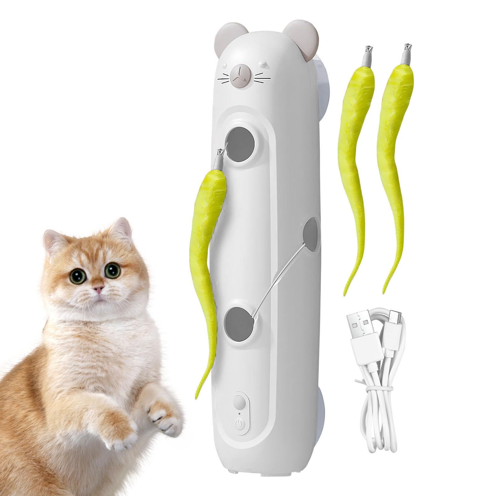 Interaktives Katzenspielzeug, automatischer Saugnapf, Kätzchen