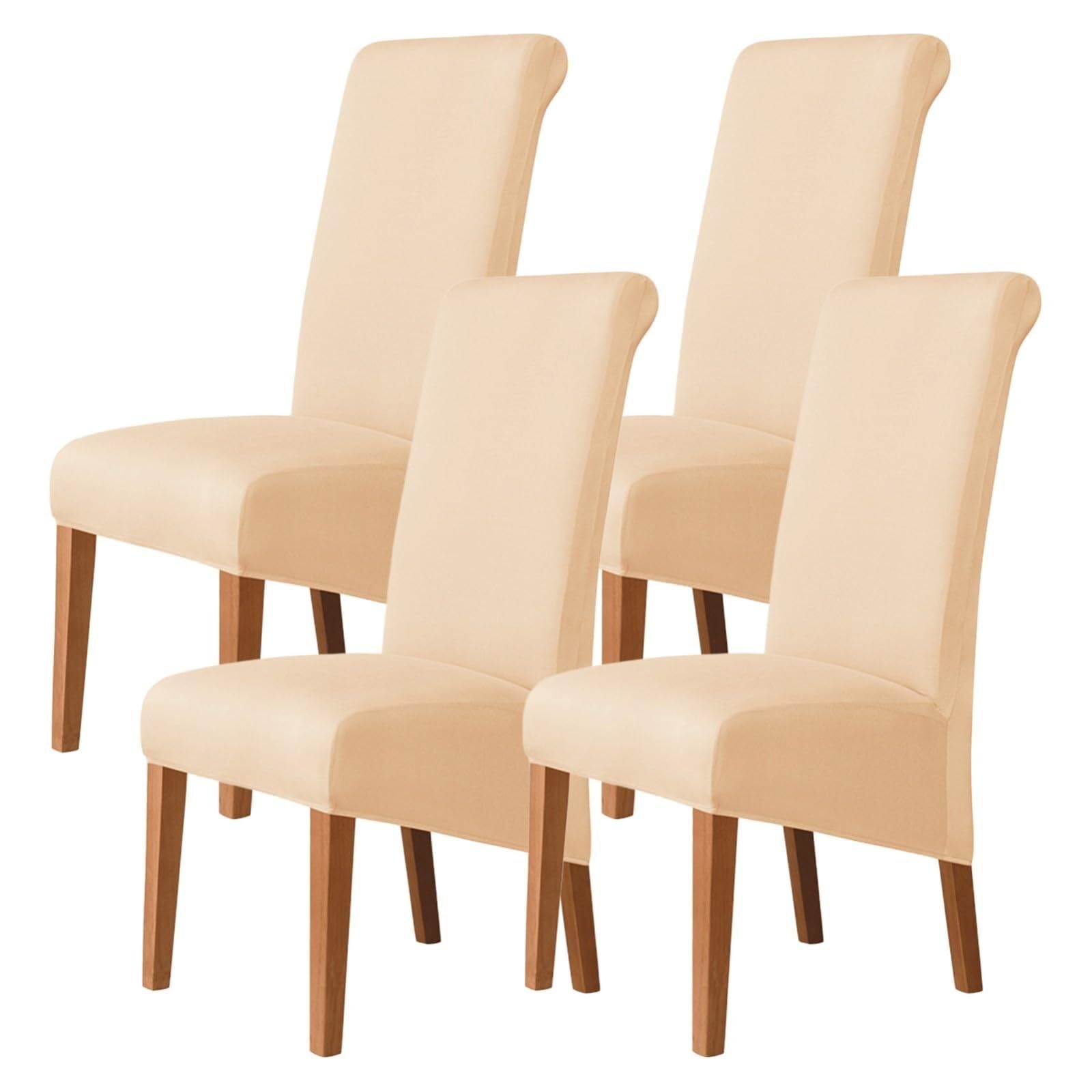 NMVAWIPT Stretch High-Back Dining Chair Covers, Removable Washable Protectors With Elastic Bottom, For Home, Restaurant, Banquet(6#,4Pcs)