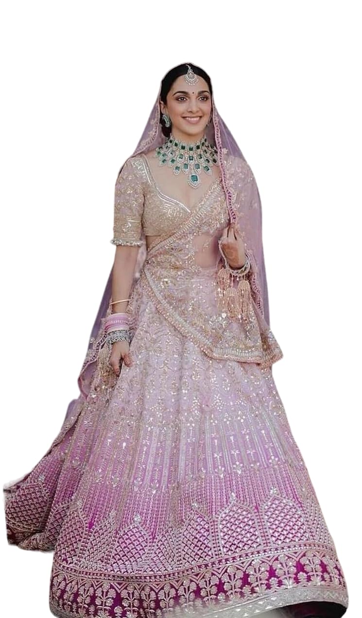 indian readymade Banarasi Satin Navratri bridal lehenga choli for women flared party night with stitched blouse