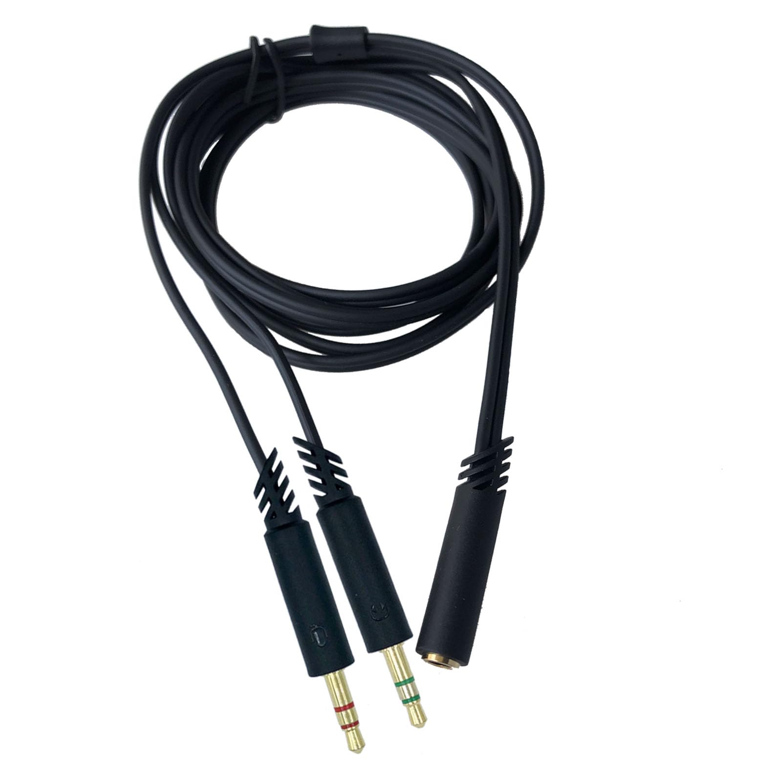 SPTSSWET Replacement Headphone 3.5mm Female to 2 Dual 3.5mm Male Splitter Mic Aux Cable for Computer, Audio Stereo Jack Gaming Headset to Dual Jack PC
