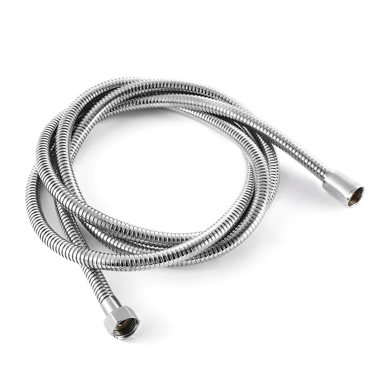2/2.5/3.0M Thickened 304 Stainless Steel Shower Hose, Universal Flexible Pipe for Bathroom(Chrome Plated,2.5m)