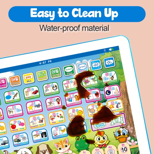Zeenkind French English Bilingual Learning Tablet Toy To Learn Alphabet Abc, Numbers, Words, And Spelling| Interactive Educational Toys Gift With Songs And Music For Baby, Kids, Toddlers, & Childrens #TOP5