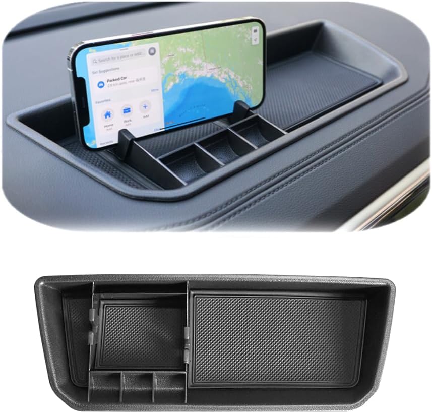 Vesul Interior Dashboard Storage Box Organizer Holder Fits on VW Volkswagen Atlas 2018 2019 (Black)