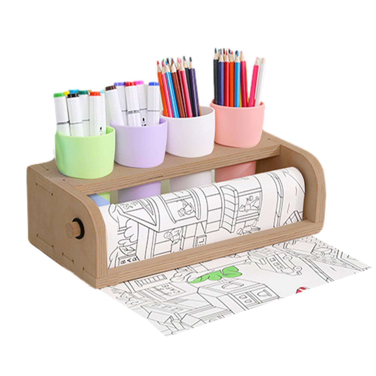 Support Pour Rouleau De Papier à Dessin UPKOCH | Chevalet De Table, Rangement Pratique Pour Activités Artistiques