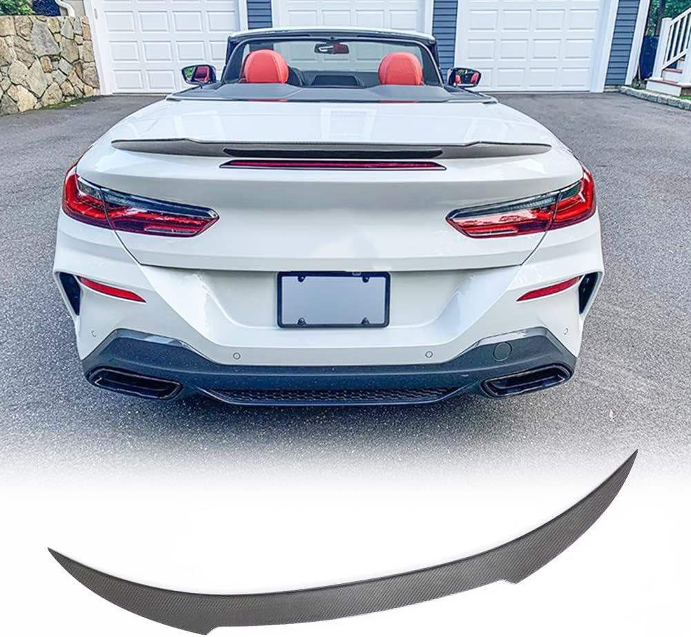 Real Carbon Fiber Rear Spoiler Fits for BMW 8 Series G14 840i M850i Convertible 2-Door 2019-2020 Rear Spoiler Wing Body Kits Factory Outlet (Style B)