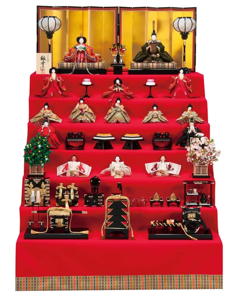 Amazon | 雛人形 平安豊久 ひな人形 七段飾り 十五人飾り 五世 雛幸作