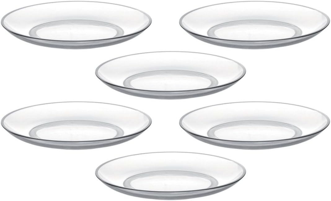 set di piatti in vetro per 6