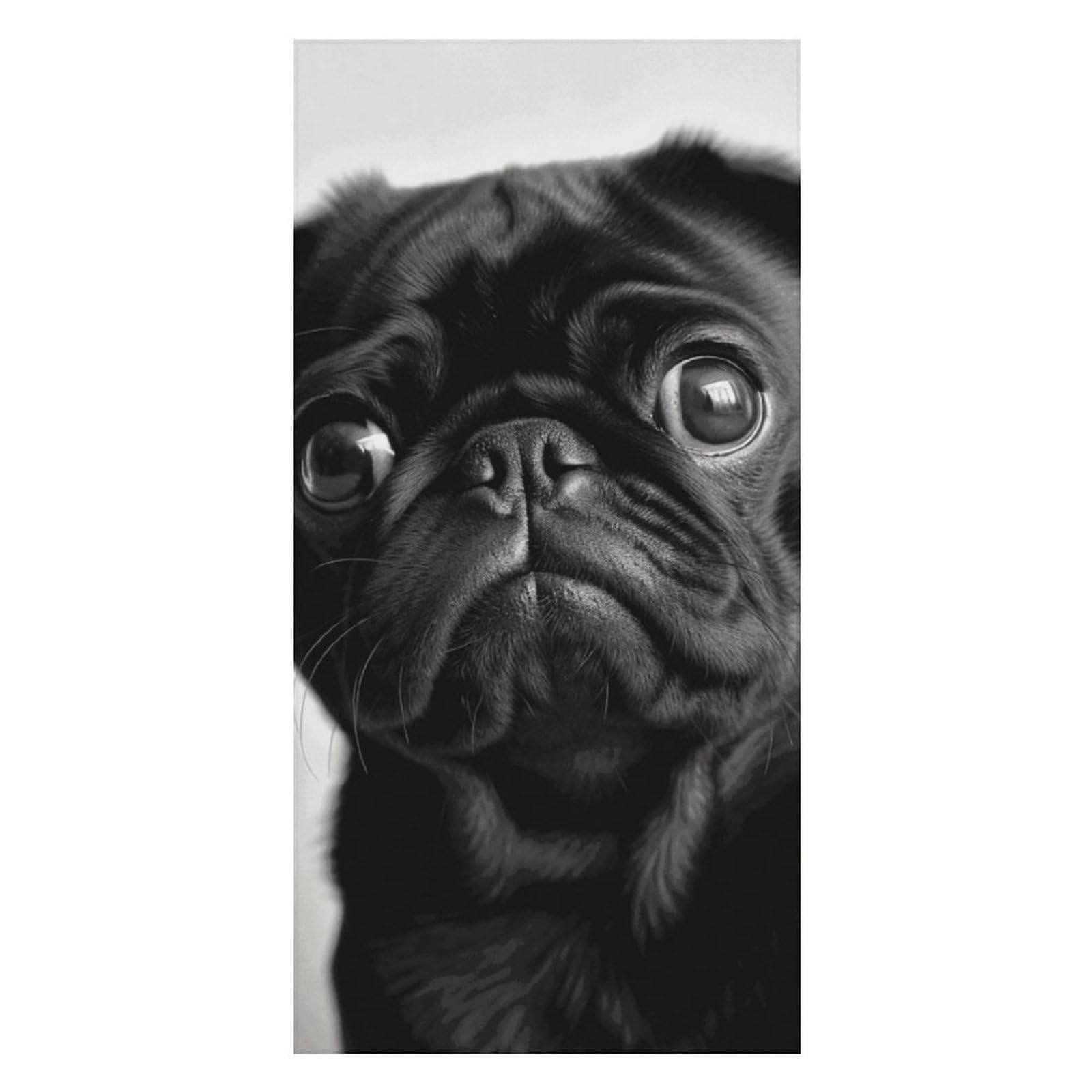 Cute Black Pug Dog Beach Towels Extra Large, Quick Dry Absorbent Multipurpose, Oversized Beach Towel, Sand Free Foldable Lightweight, Travel Towel, For Beach Pool Camping Travel Vacation, 63x31.5 in